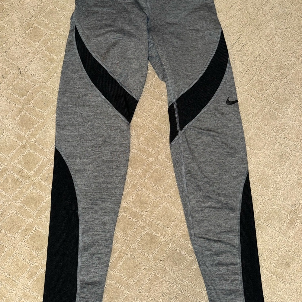 Nike Gray and Black Leggings